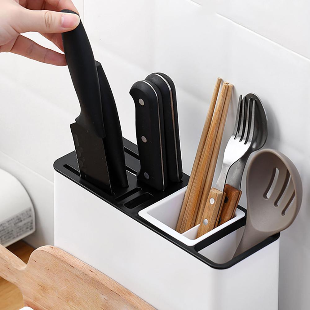 Kitchen Plastic Storage Rack – Countertop Organizer for Utensils & Lids