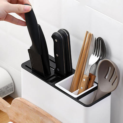 Kitchen Plastic Storage Rack – Countertop Organizer for Utensils & Lids