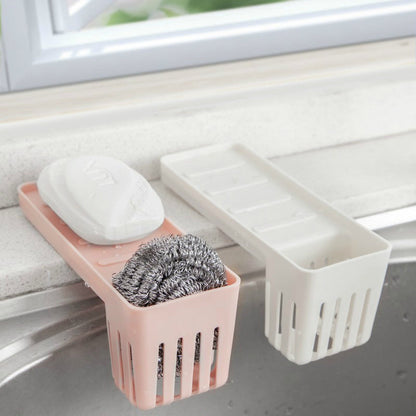 Sink Suction Cup Caddy – No-Drill Sponge & Soap Holder