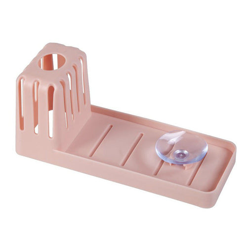 Sink Suction Cup Caddy – No-Drill Sponge & Soap Holder