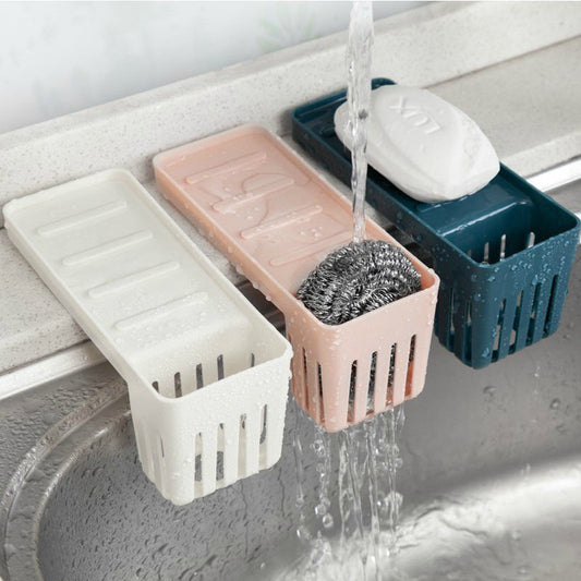 Sink Suction Cup Caddy – No-Drill Sponge & Soap Holder