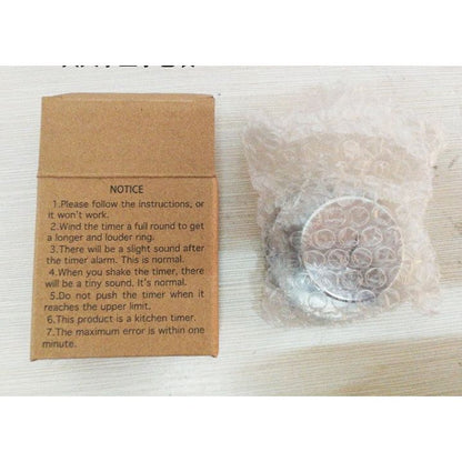 Kitchen Stainless Steel Mechanical Timer – Magnetic, No Batteries, Loud Ring