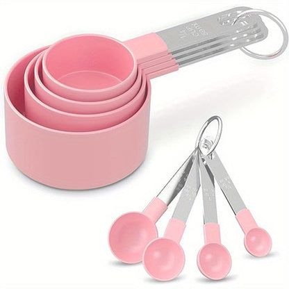 Measuring Cups & Spoons Set – Colorful Stackable Baking Tools (Food-Safe)
