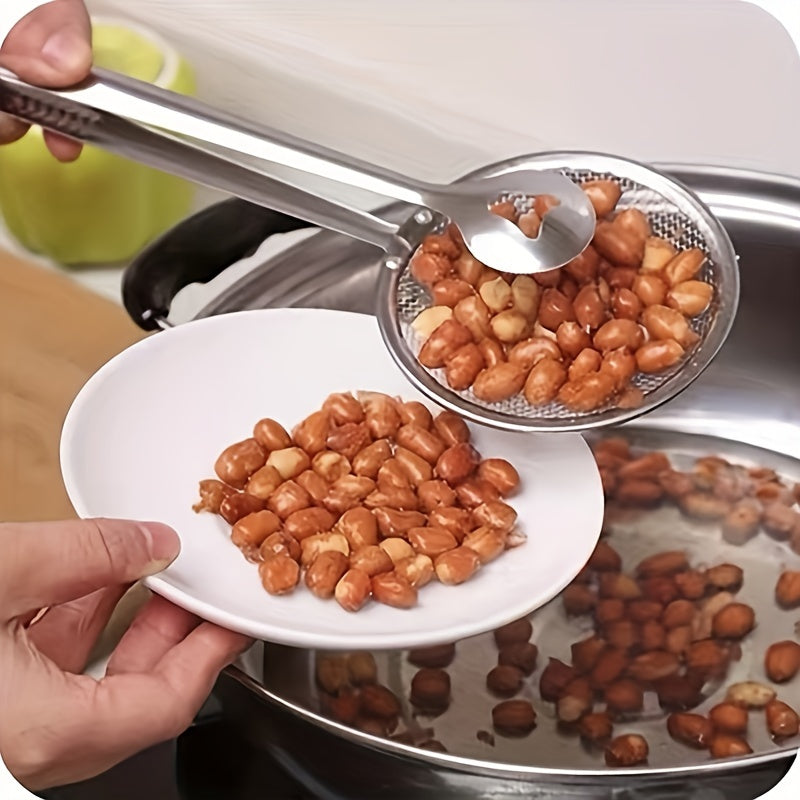 Stainless Steel Strainer Tongs – Heat-Resistant Kitchen Tongs