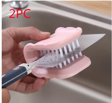 U-Shaped Knife & Cutlery Cleaner – Safe, Fast & Hands-Free Cleaning