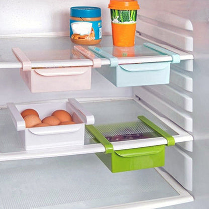 Refrigerator Storage Drawer Organizer – Adjustable Fridge Shelf Rack