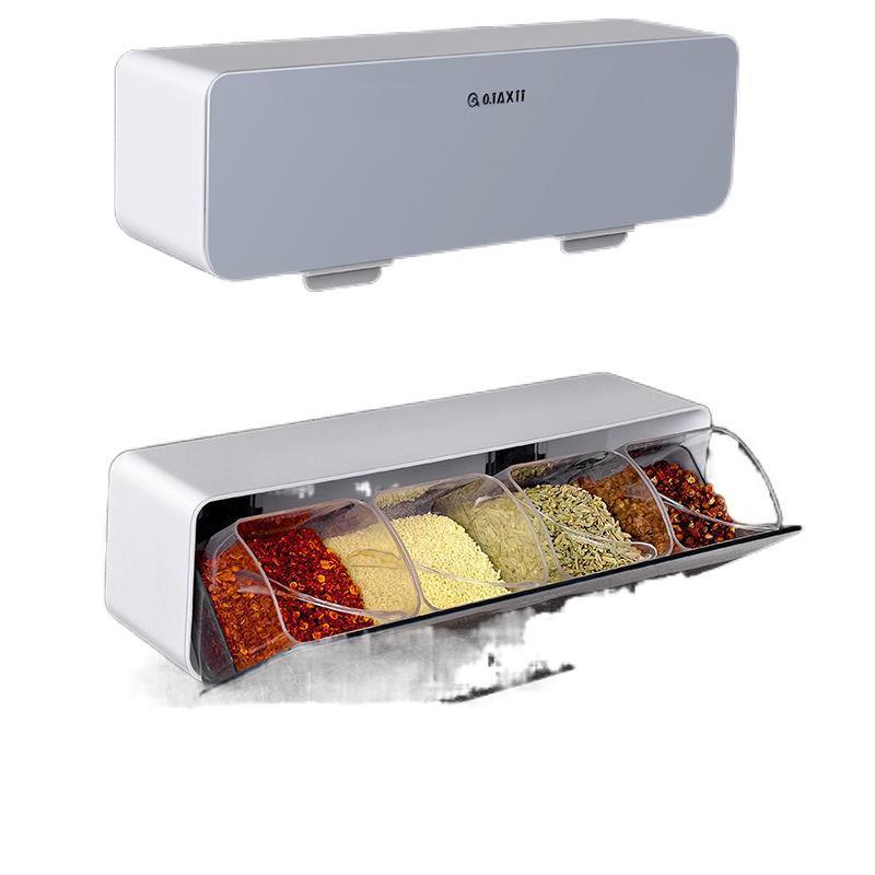 Wall-Mounted Spice Box Set – Moisture-Proof Kitchen Organizer (Modern Design)
