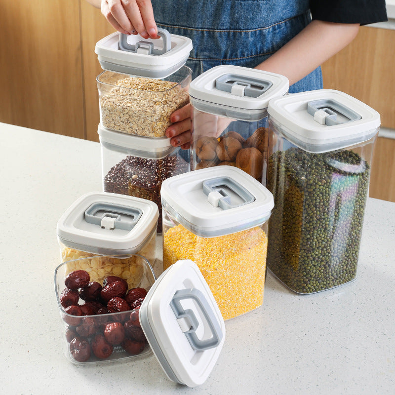 Stackable Airtight Dry Food Storage Containers – Clear Pantry Canisters