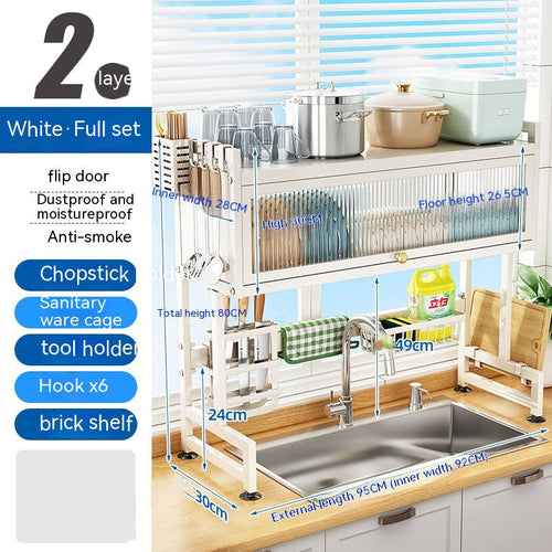 Kitchen Sink Storage Stand – Over Sink Dish Rack Organizer