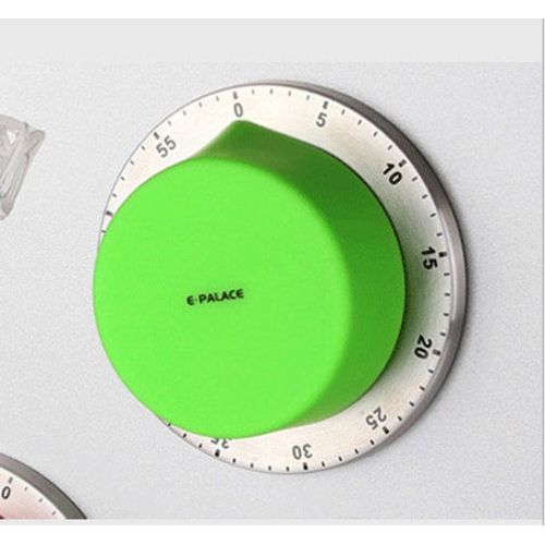 Kitchen Stainless Steel Mechanical Timer – Magnetic, No Batteries, Loud Ring