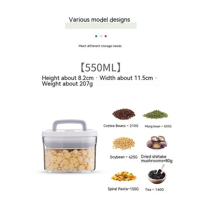 Stackable Airtight Dry Food Storage Containers – Clear Pantry Canisters