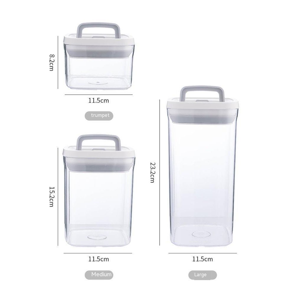 Stackable Airtight Dry Food Storage Containers – Clear Pantry Canisters