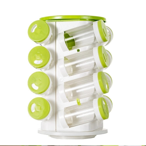 Rotating Spice Rack Organizer with 16 Jars – Space-Saving