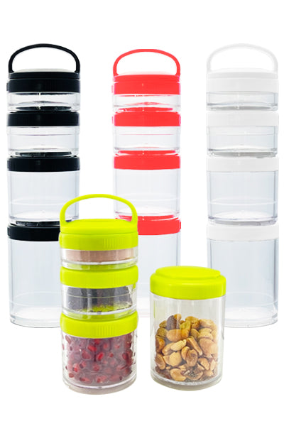 Portable Stackable Leak-Proof Food Storage Containers for Snacks & Travel