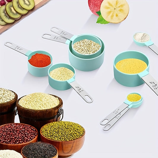Measuring Cups & Spoons Set – Colorful Stackable Baking Tools (Food-Safe)