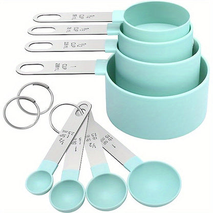 Measuring Cups & Spoons Set – Colorful Stackable Baking Tools (Food-Safe)