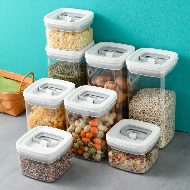 Stackable Airtight Dry Food Storage Containers – Clear Pantry Canisters