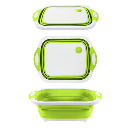 Collapsible Cutting Board with Storage Box – Foldable Food Prep & Serving Tray