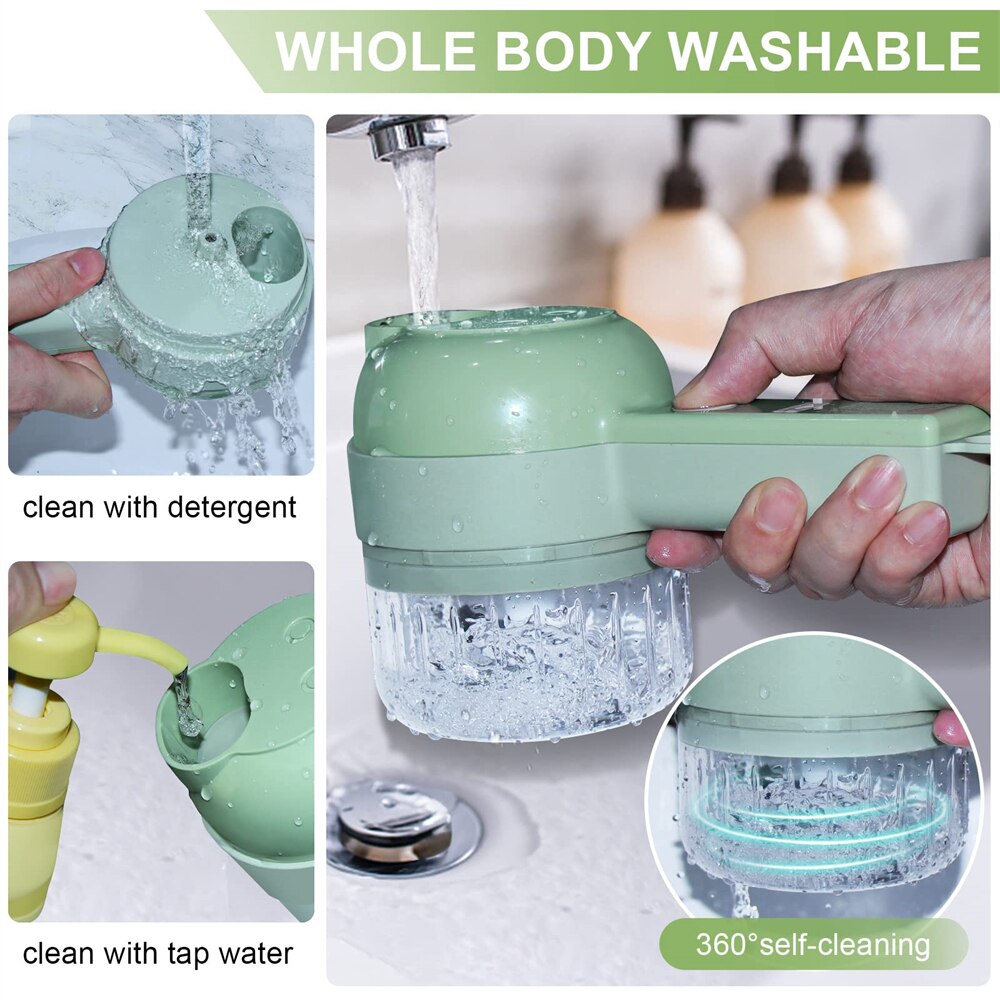 4-in-1 Electric Vegetable Slicer | Slice, Shred & Grate Fast