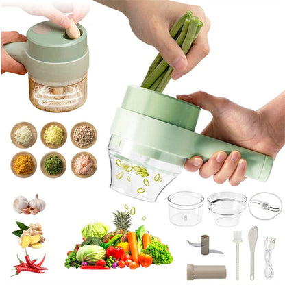 4-in-1 Electric Vegetable Slicer | Slice, Shred & Grate Fast