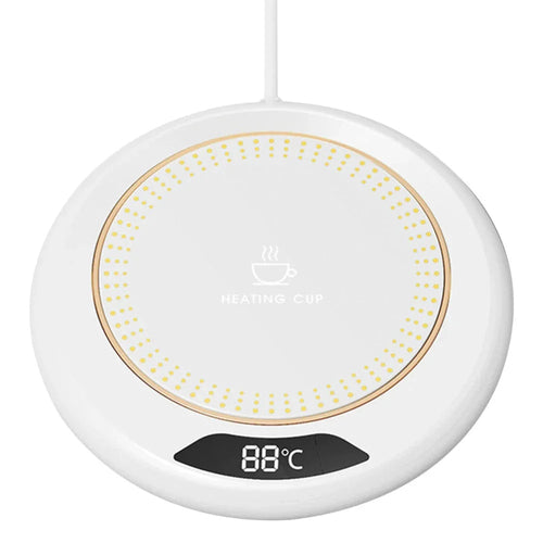 USB Smart Coffee Mug Warmer with Digital Temperature Display – Keep Coffee Hot Longer
