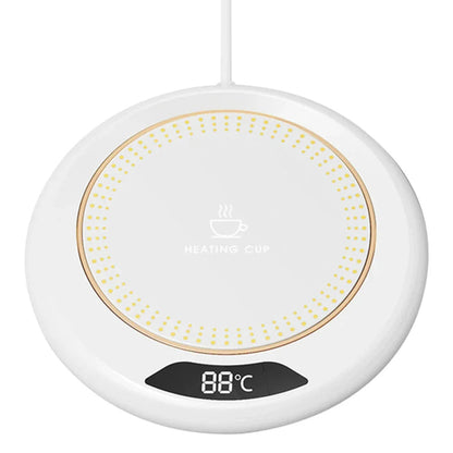 USB Smart Coffee Mug Warmer with Digital Temperature Display – Keep Coffee Hot Longer