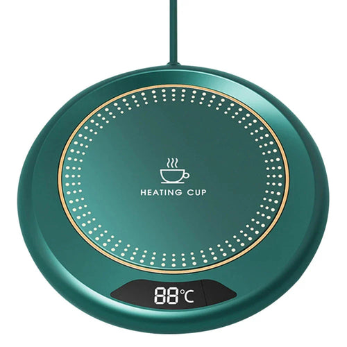USB Smart Coffee Mug Warmer with Digital Temperature Display – Keep Coffee Hot Longer