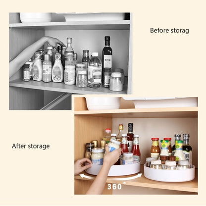 Rotating Spice & Sauce Rack Organizer – 360° Lazy Susan Kitchen Cabinet Organizer