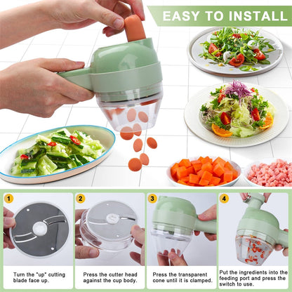 4-in-1 Electric Vegetable Slicer | Slice, Shred & Grate Fast