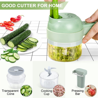 4-in-1 Electric Vegetable Slicer | Slice, Shred & Grate Fast