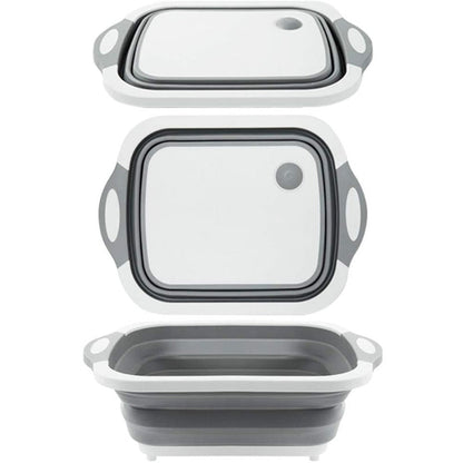 Collapsible Cutting Board with Storage Box – Foldable Food Prep & Serving Tray