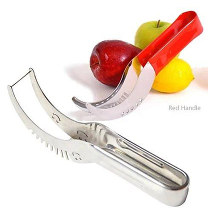 Melon Slicer Tool – Stainless Steel Watermelon Cutter with Grip Handle