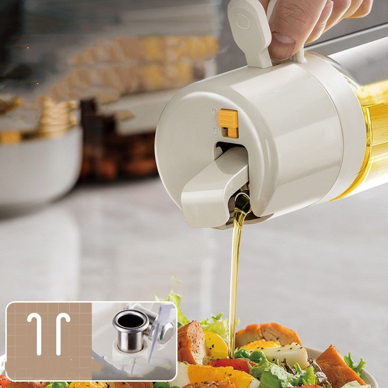 2-in-1 Olive Oil Sprayer & Pour Bottle – Glass Cooking Oil Dispenser