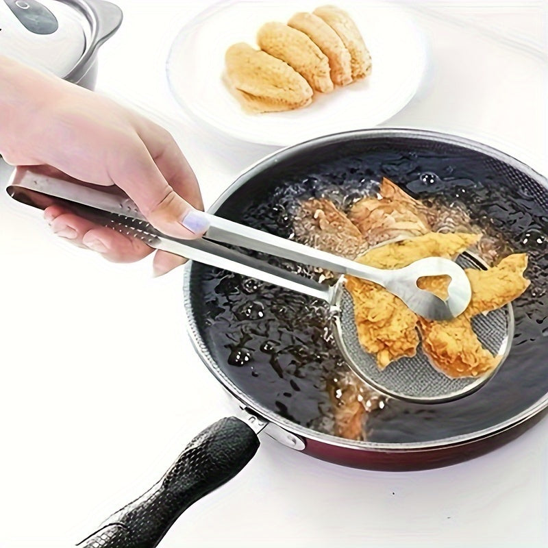 Stainless Steel Strainer Tongs – Heat-Resistant Kitchen Tongs