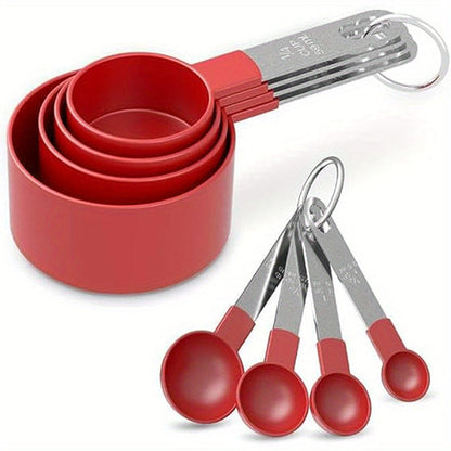 Measuring Cups & Spoons Set – Colorful Stackable Baking Tools (Food-Safe)