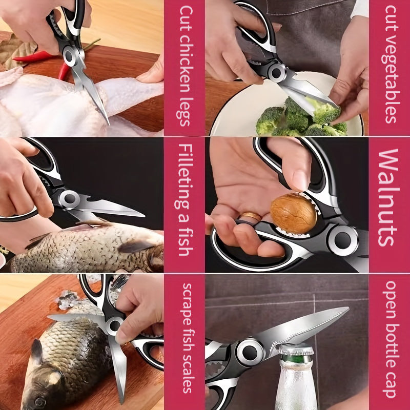 Multifunctional Stainless Steel Kitchen Scissors | Heavy Duty