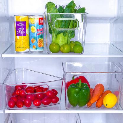 Transparent Refrigerator Storage Box – Stackable Fridge Organizer for Produce