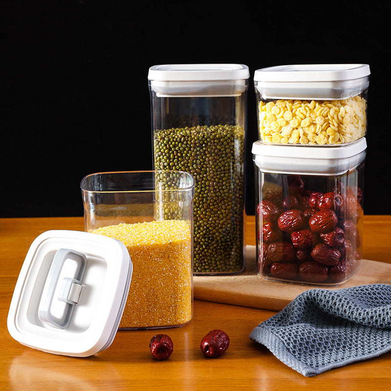 Stackable Airtight Dry Food Storage Containers – Clear Pantry Canisters