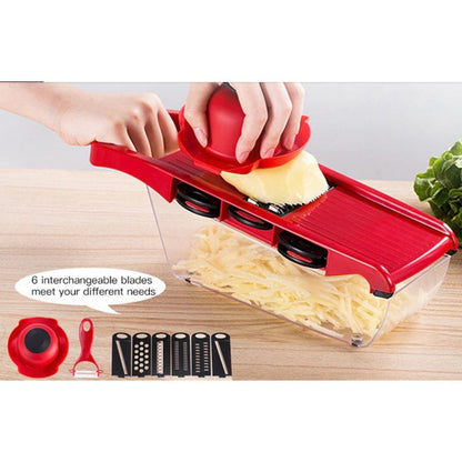 Stainless Steel 6-Blade Vegetable Slicer | Multi-Function Kitchen Cutter