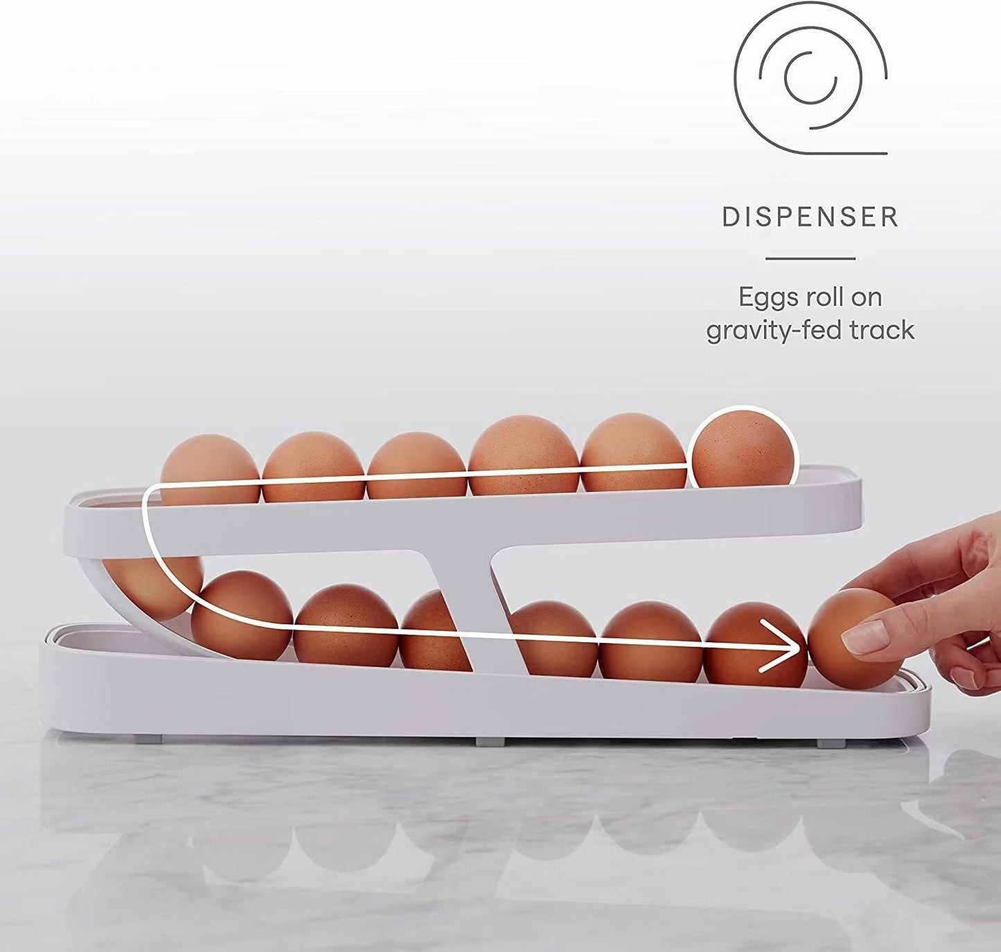 Refrigerator Egg Dispenser Organizer | Space-Saving Fridge Storage