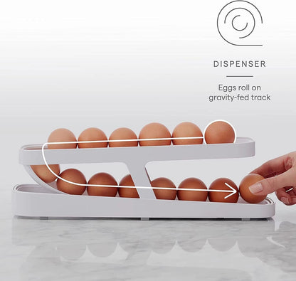 Refrigerator Egg Dispenser Organizer | Space-Saving Fridge Storage
