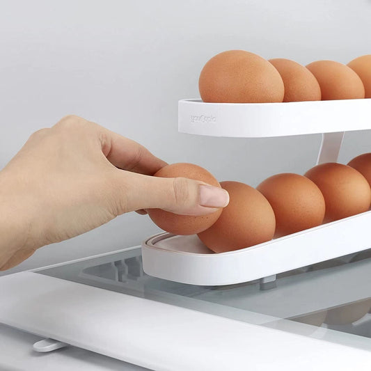 Refrigerator Egg Dispenser Organizer | Space-Saving Fridge Storage