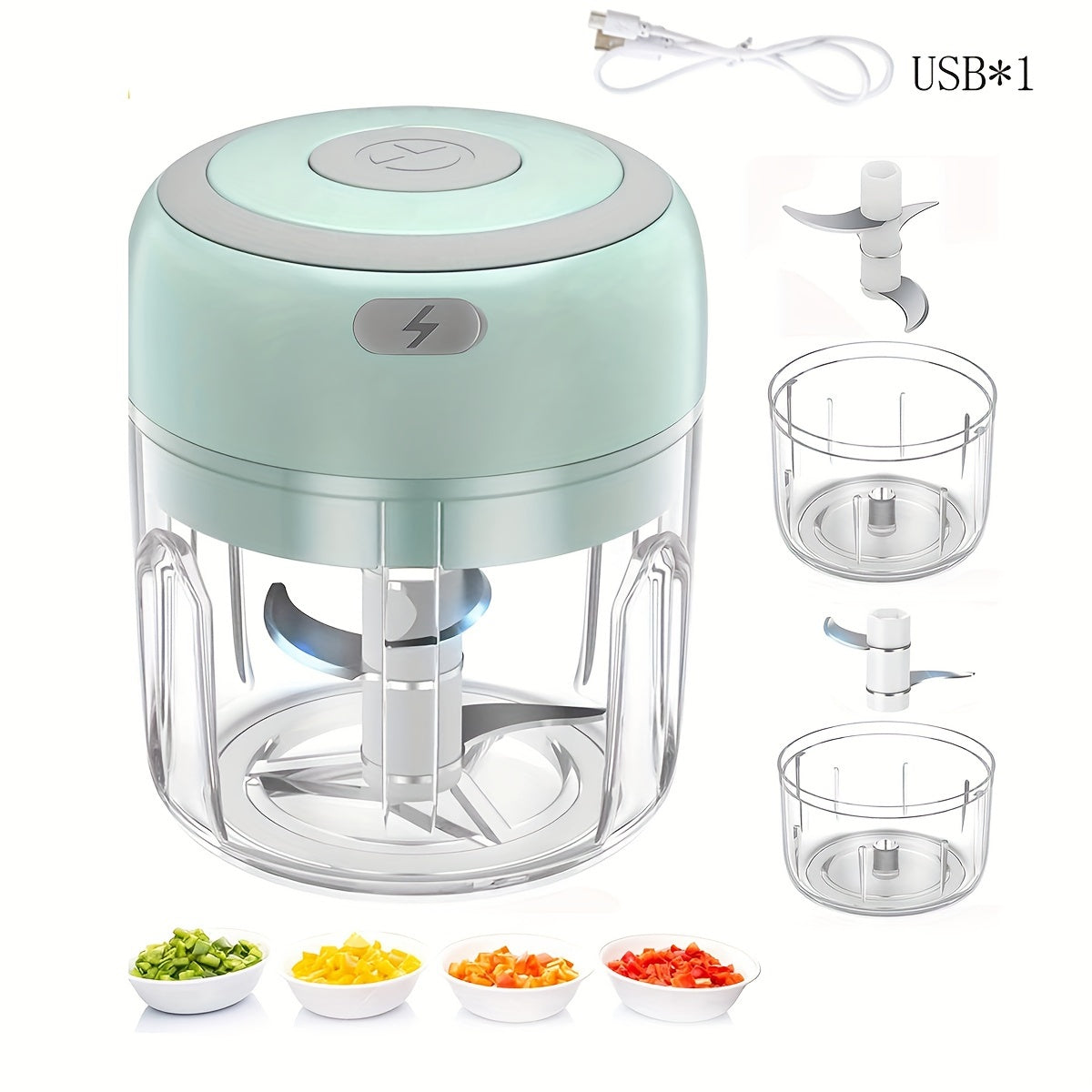 Compact Electric Garlic & Vegetable Chopper