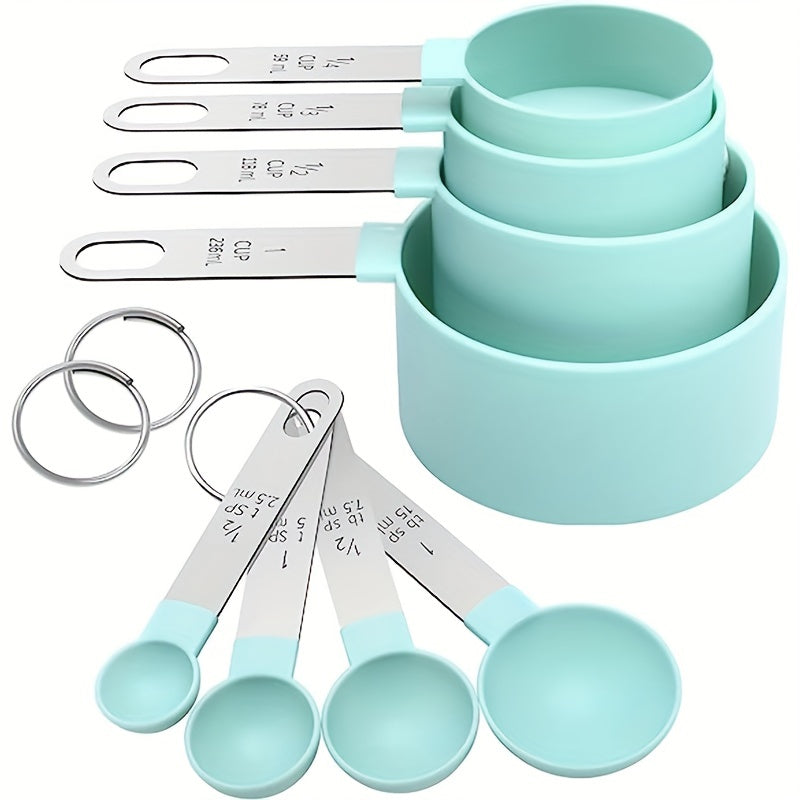 Measuring Cups & Spoons Set – Colorful Stackable Baking Tools (Food-Safe)