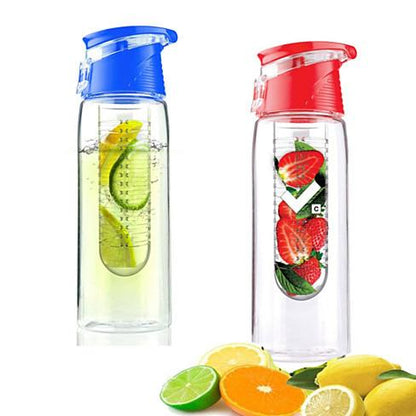 Fruit Infuser Water Bottle – BPA-Free Tritan Drink Bottle with Straw