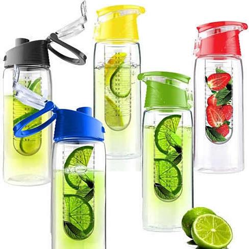 Fruit Infuser Water Bottle – BPA-Free Tritan Drink Bottle with Straw