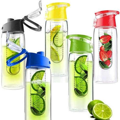 Fruit Infuser Water Bottle – BPA-Free Tritan Drink Bottle with Straw