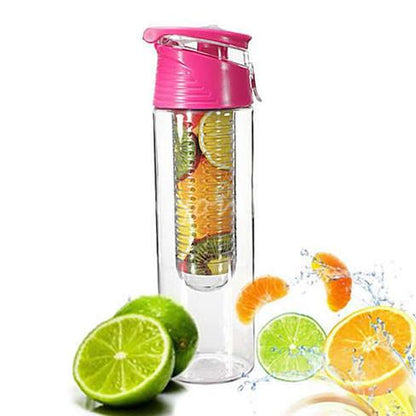 Fruit Infuser Water Bottle – BPA-Free Tritan Drink Bottle with Straw