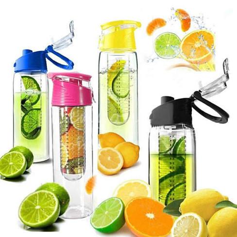 Fruit Infuser Water Bottle – BPA-Free Tritan Drink Bottle with Straw