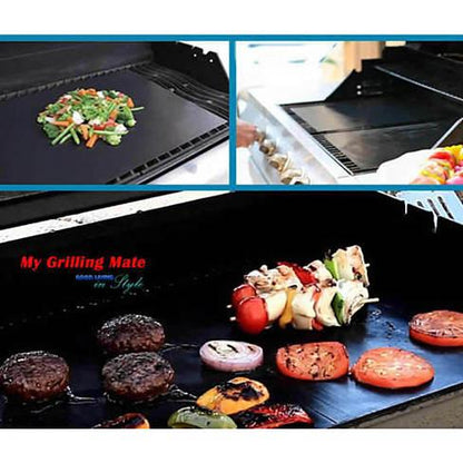 Non-Stick Grill Mats (2-Pack) – Reusable BBQ Grill Mat for Gas & Charcoal Grills